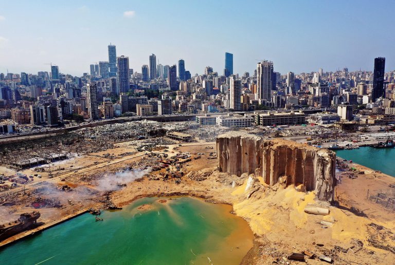 Before and after photos show the destruction in Beirut