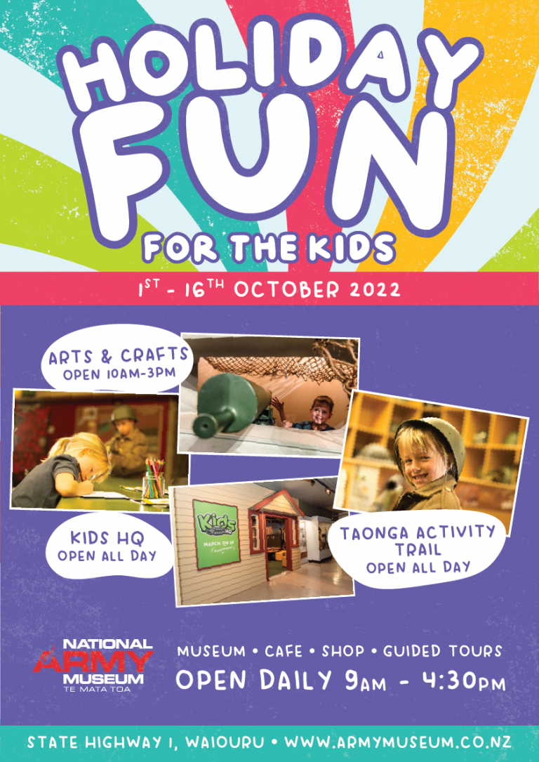 School Holidays driving you mad? Send the kids to the National Army Museum – they’ll sort them out!