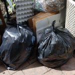 rubbish bags footpath