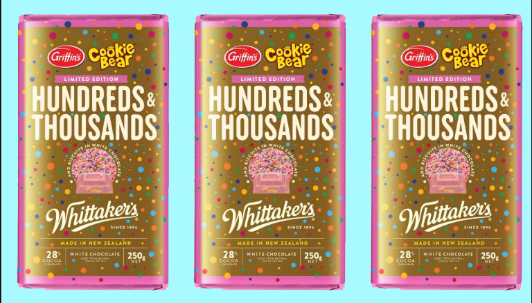 IT’S BACK! Whittakers Hundreds and Thousands chocolate returns to the shelves